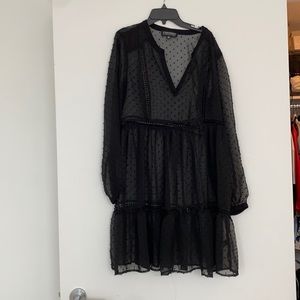 Black see-through dress need a slip! Very comfortable and perfect for work!